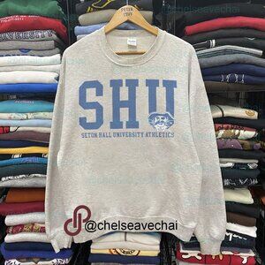 Vintage Logo SHU Seton Hall University Athletics Sweatshirt